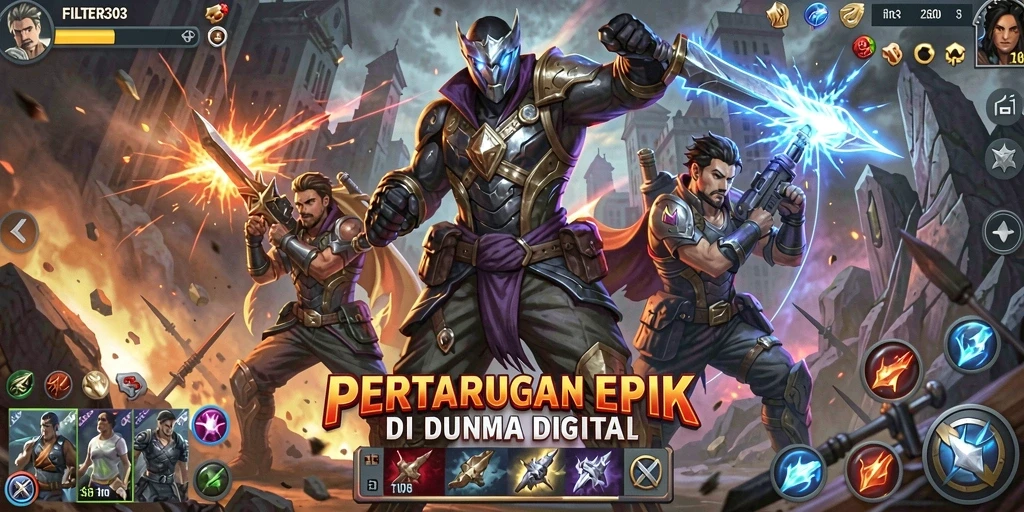 Tampilan aksi mendebarkan dalam permainan Fighting FILTER303.