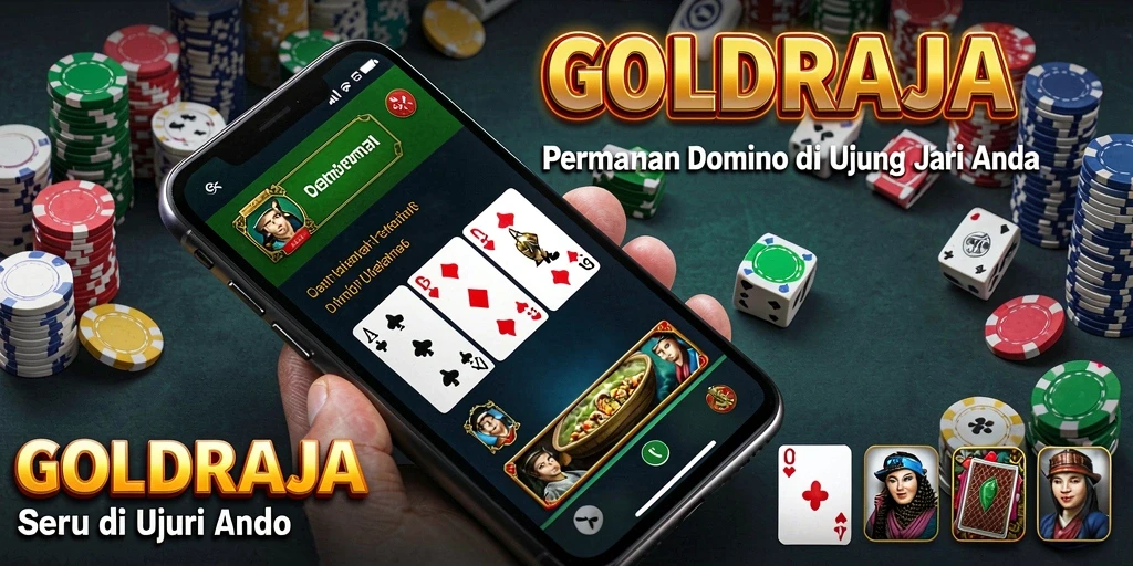 Tampilan permainan domino yang mendebarkan di GOLDRAJA.