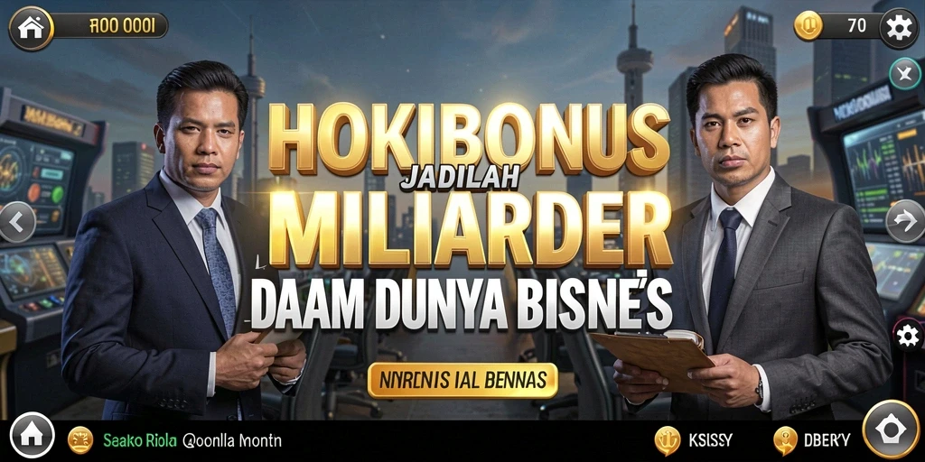 Tampilan gameplay HOKIBONUS dengan berbagai pilihan usaha yang perlu dikelola.
