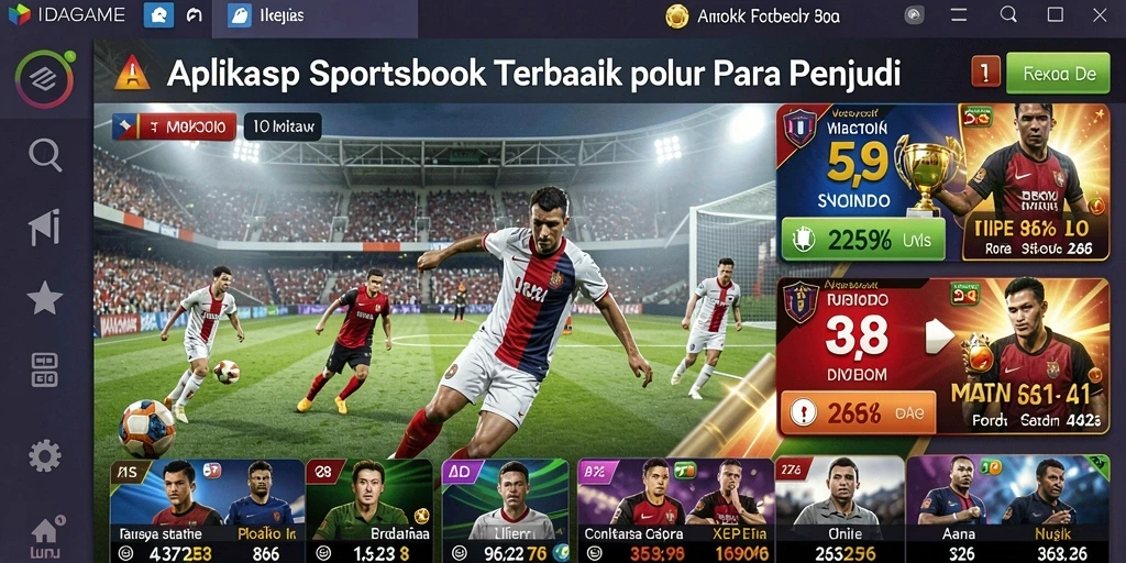 Tampilan gameplay IDAGAME dengan berbagai pilihan taruhan olahraga.