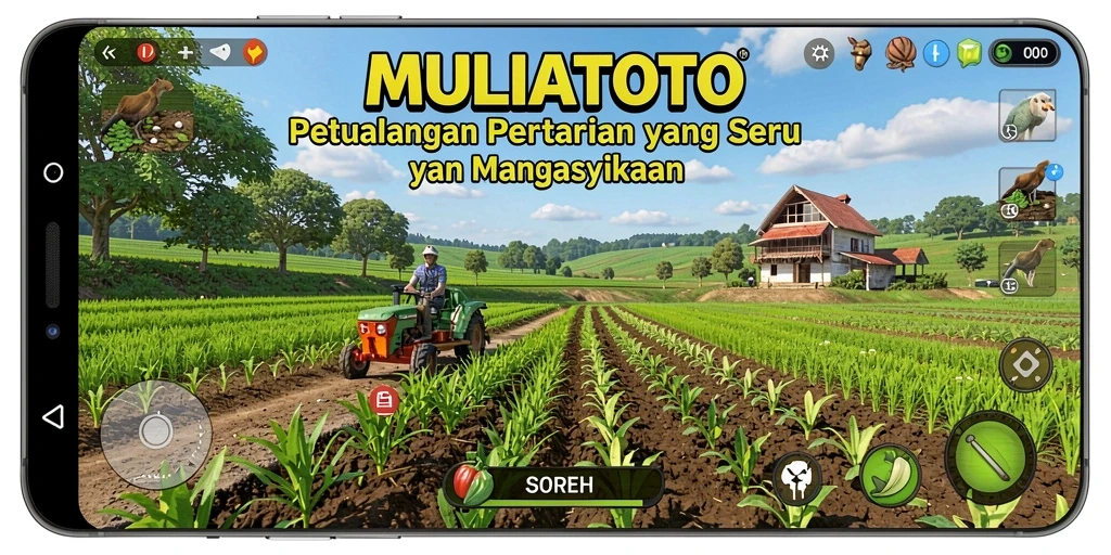 Tampilan gameplay MULIATOTO yang penuh warna dan menarik.