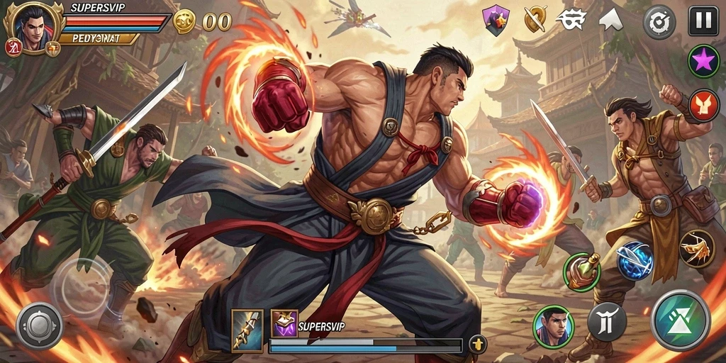 Gameplay menegangkan di <strong>SUPERSVIP</strong> dengan aksi pertarungan yang mendebarkan.